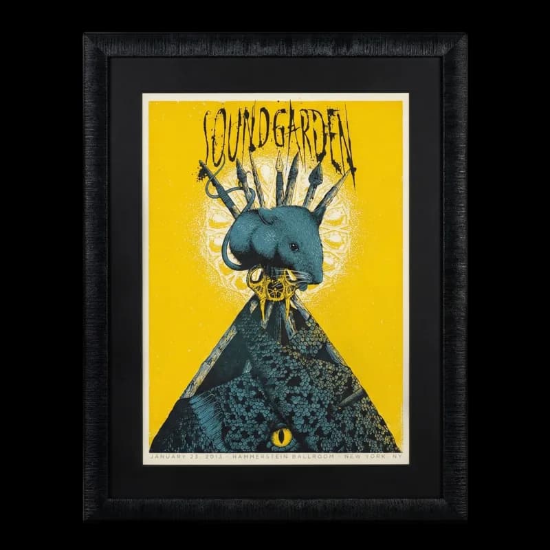 Framed Soundgarden concert poster