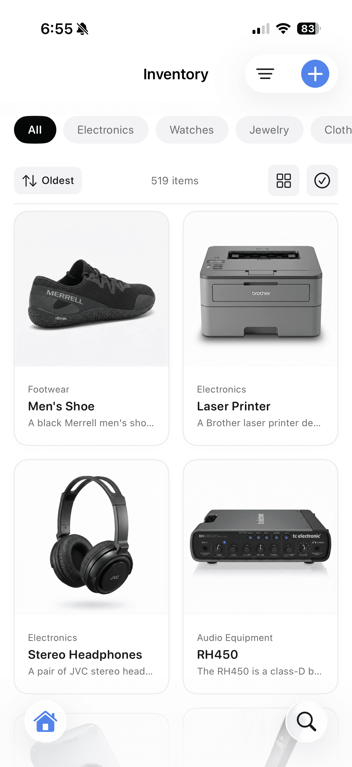 Scanning an item with Valuables